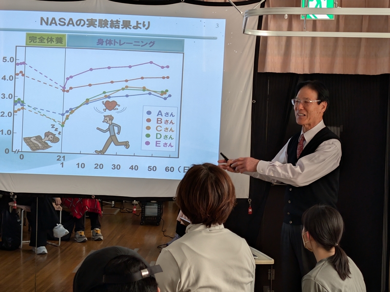 2. 【座学②】運動生理学の立場から 講師:森谷 敏夫 先生(当財団理事、京都大学名誉教授・運動医科学研究所長)